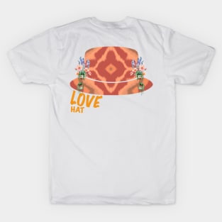 Love Flower Geometric Pink hat #48 T-Shirt